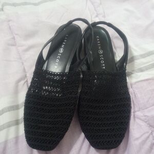 Karen Scott Elegant Black Slingback Sandals